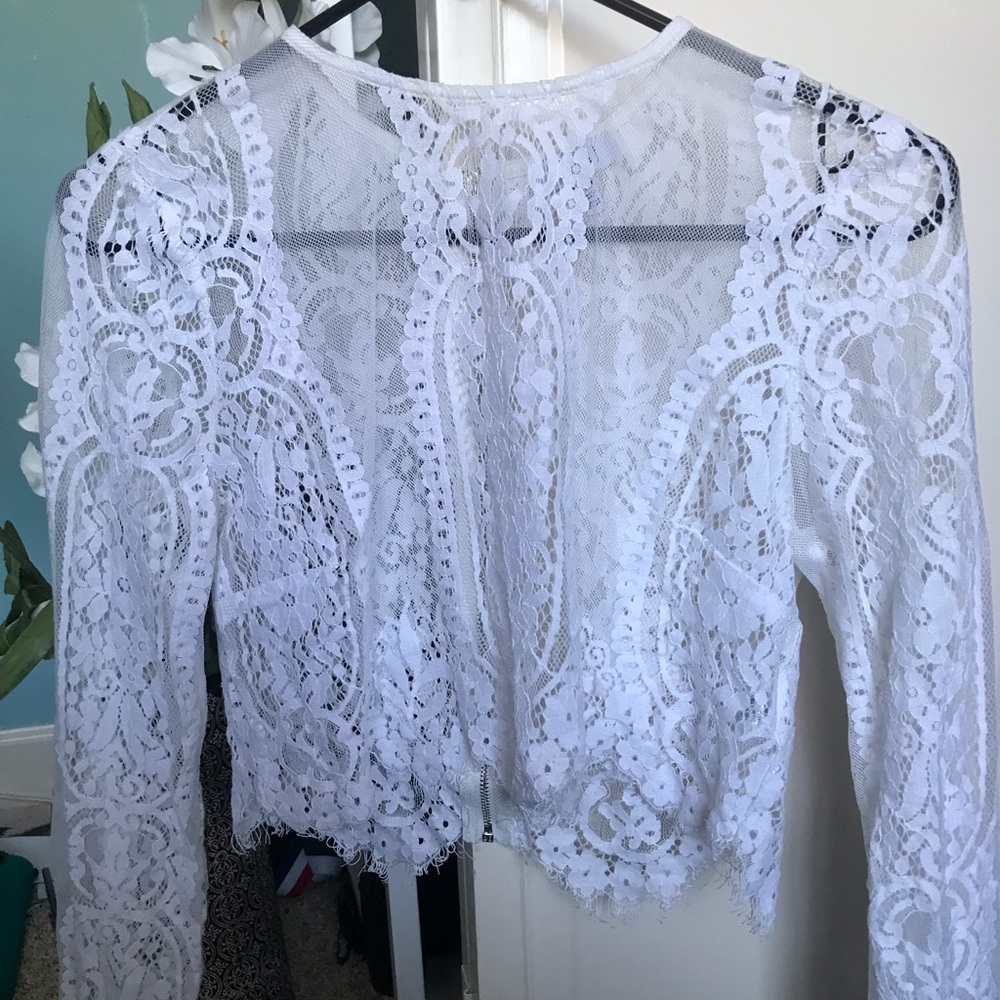 lace crop top from TOBI